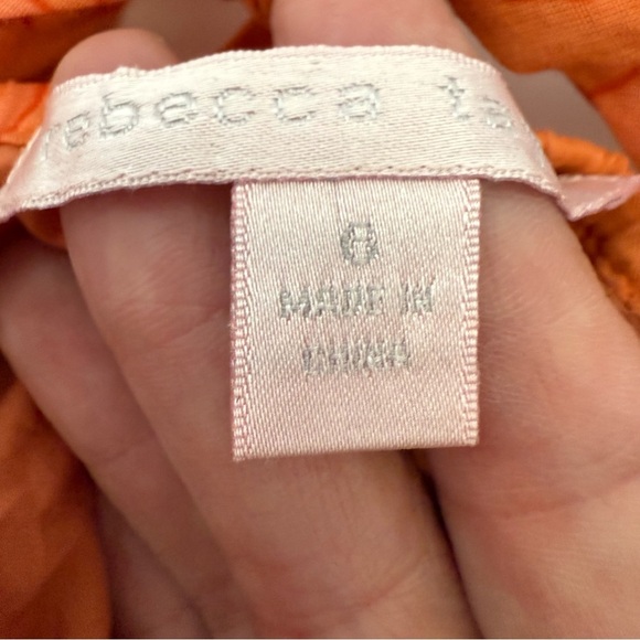 Rebecca Taylor Twiggy tie back dress cotton & silk lining summer sundress size 6 - Picture 4 of 5